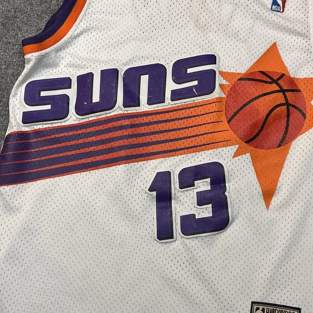 Phoenix Suns Jersey Mens S White NBA Steve Nash 13 Adidas Hardwood Classics